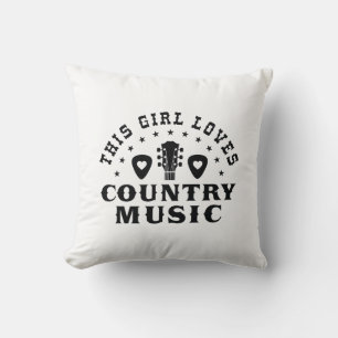 This Girl Loves Country Music Cushion
