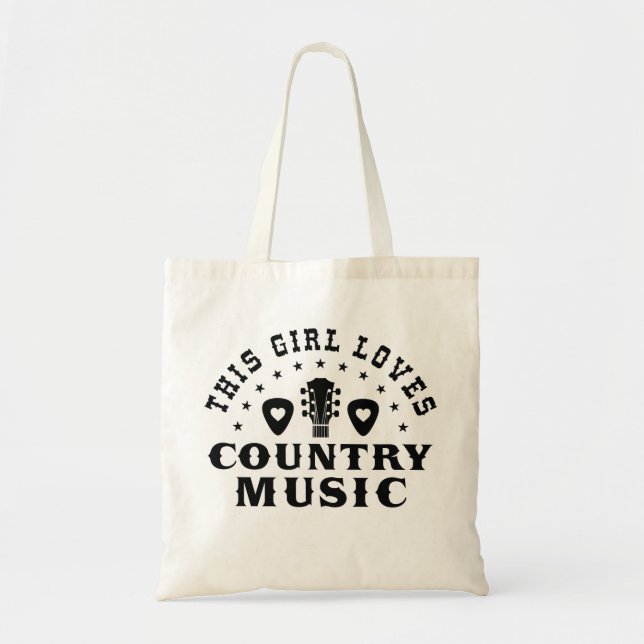 This Girl Loves Country Music Tote Bag (Front)