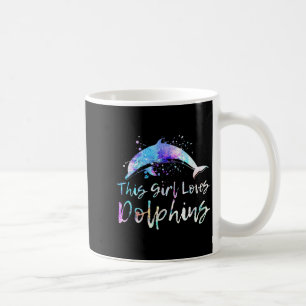 This Girl Loves Dolphins Dolphin Lover Quote Vinta Coffee Mug