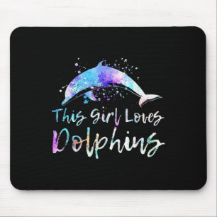 This Girl Loves Dolphins Dolphin Lover Quote Vinta Mouse Mat