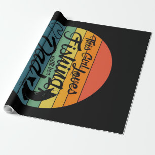 This Girl Loves Fishing With Her Dad Vintage Wrapping Paper