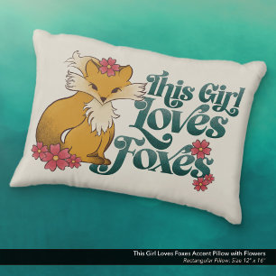 This Girl Loves Foxes Decorative Cushion