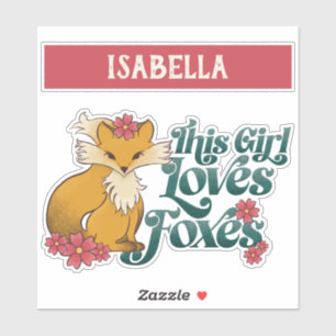 This Girl Loves Foxes with Flowers