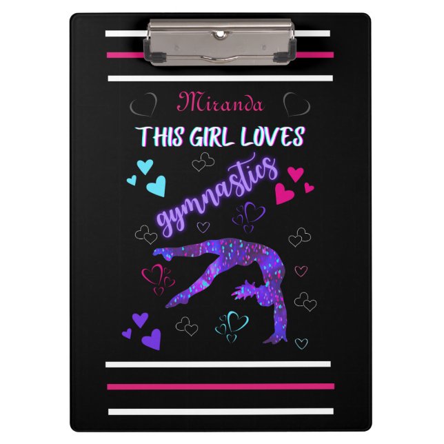 This Girl Loves Gymnastics Clipboard (Front)