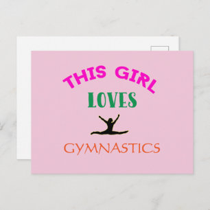 This Girl Loves Gymnastics Gymnast Quote Postcard