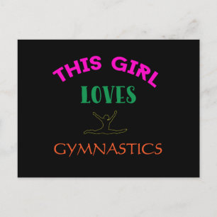 This Girl Loves Gymnastics Gymnast Quote Postcard