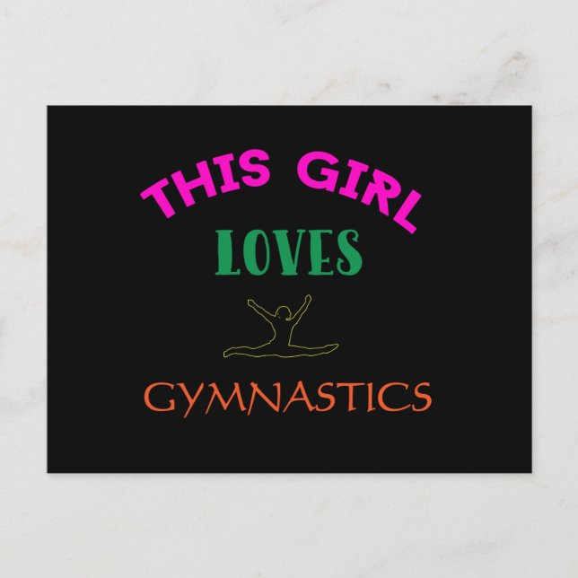 This Girl Loves Gymnastics Gymnast Quote Postcard (Front)