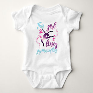 This Girl Loves Gymnastics Stars Leap Baby Bodysuit