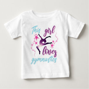 This Girl Loves Gymnastics Stars Leap Baby T-Shirt