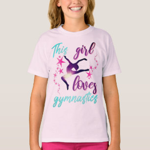 This Girl Loves Gymnastics Stars Leap T-Shirt