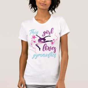 This Girl Loves Gymnastics Stars Leap T-Shirt