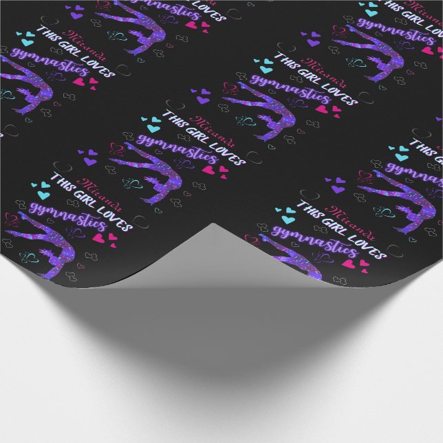 This Girl Loves Gymnastics Wrapping Paper (Corner)