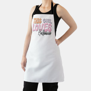 This Girl Loves Halloween Apron