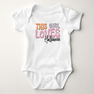 This Girl Loves Halloween Baby Bodysuit