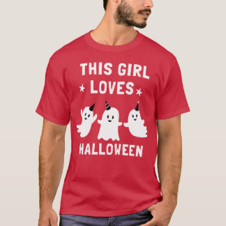 This girl loves halloween funny T-Shirt
