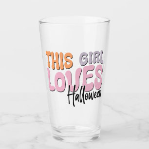 This Girl Loves Halloween Glass