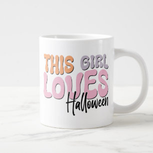 This Girl Loves Halloween Large Coffee Mug