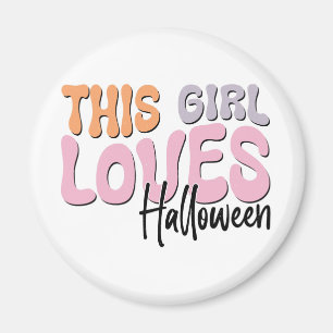 This Girl Loves Halloween Magnet