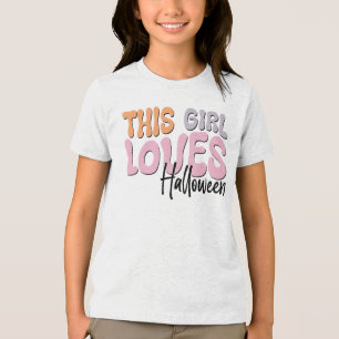 This Girl Loves Halloween Tri-Blend Shirt