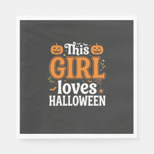 This Girl Loves Halloween Typography SVG Design_1 Napkin