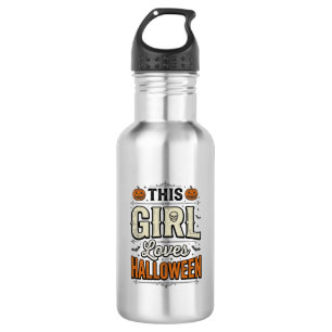 This Girl Loves Halloween Vintage Shirt Design_1 532 Ml Water Bottle