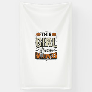 This Girl Loves Halloween Vintage Shirt Design_1 Banner