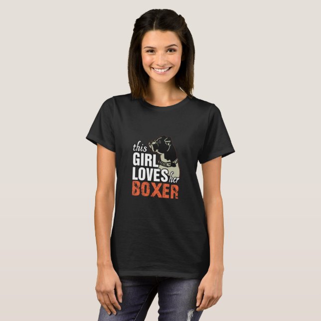 This Girl Loves Her Boxer T-Shirt (Front Full)