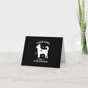 This Girl Loves Her Chihuahua Funny Puppy Dogs Luv Note Card