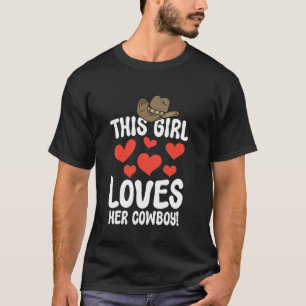 This Girl Loves Her Cowboy Hat Heart T-Shirt