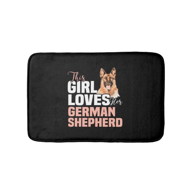 This Girl Loves Her German Shepherd Bath Mat (Front)