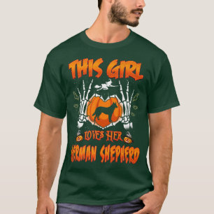 This Girl Loves Her German Shepherd Dog Funny Hall T-Shirt