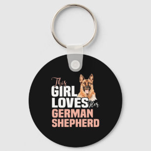 This Girl Loves Her German Shepherd Key Ring