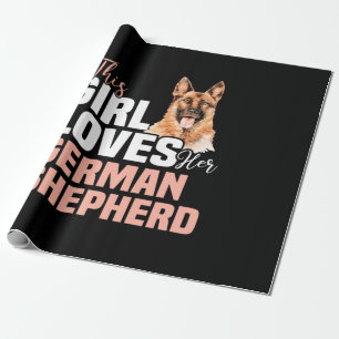 This Girl Loves Her German Shepherd Wrapping Paper