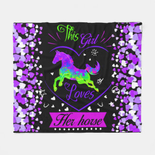 This Girl Loves Her Horse     Fleece Blanket
