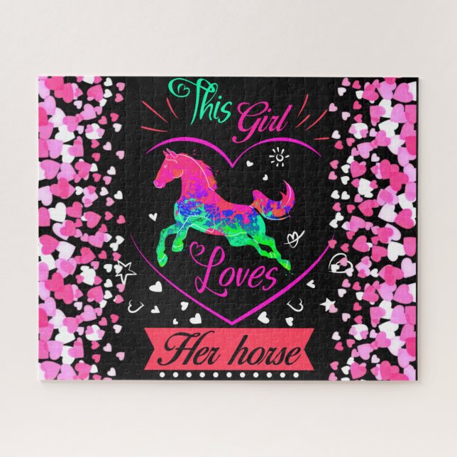 This Girl Loves Her Horse  Jigsaw Puzzle (Horizontal)