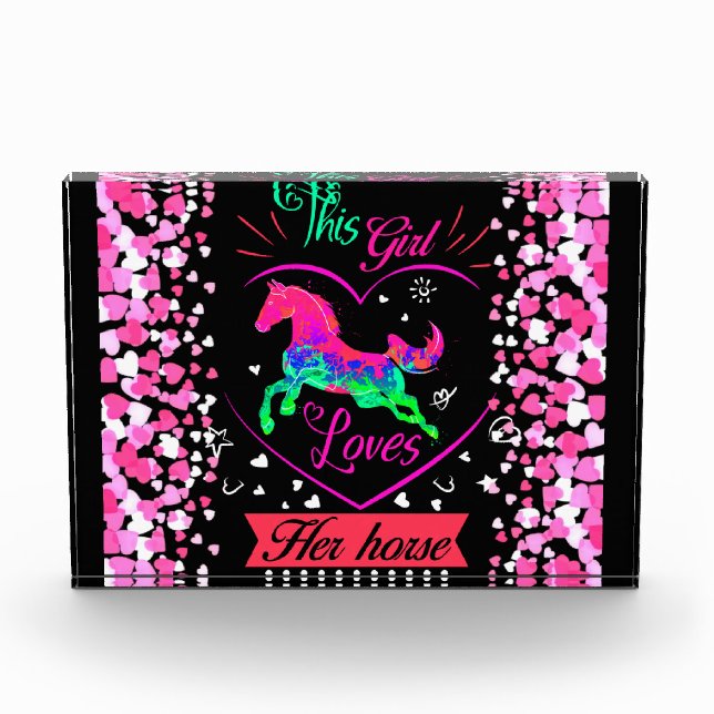 This Girl Loves Her Horse   Photo Block (Front)