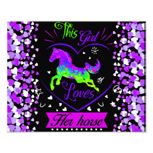 This Girl Loves Her Horse    Photo Print