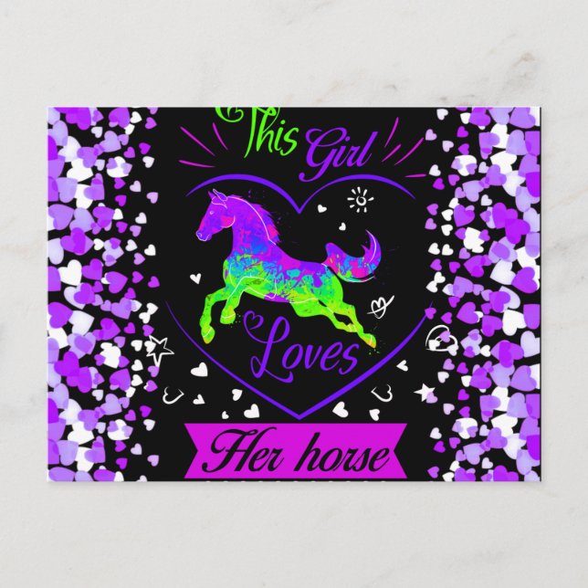 This Girl Loves Her Horse    Postcard (Front)