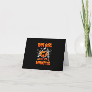 This Girl Loves Her Rottweiler Dog Halloween Note Card