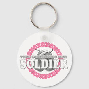 This Girl Loves Her Soldier Key Ring