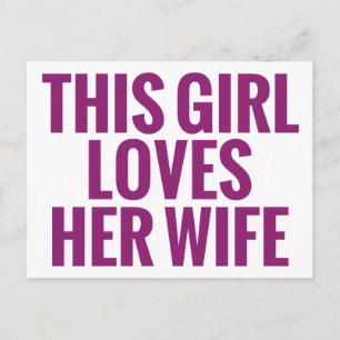 This Girl Loves Her Wife Postcard