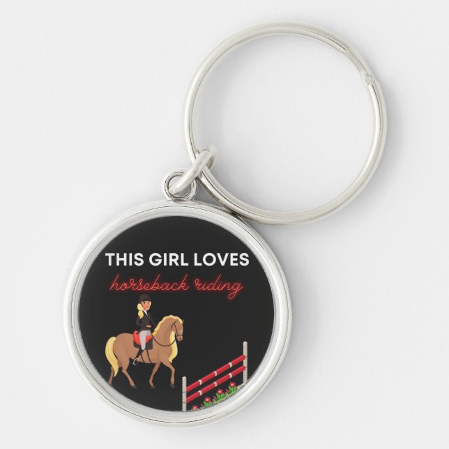 This Girl Loves Horseback Riding Key Ring (Front)