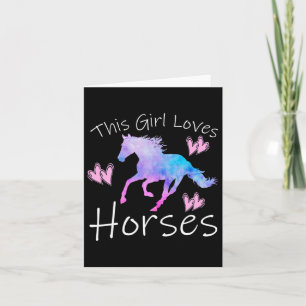 This Girl Loves Horses Equestrian Rider Gift Teen  Card