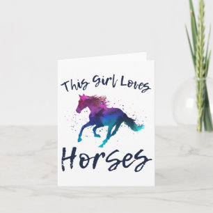 This Girl Loves Horses Equestrian Rider Horseback Card