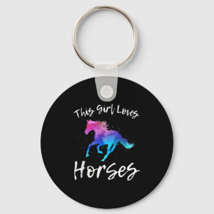 This Girl Loves Horses Funny Equestrian Rider Quot Key Ring