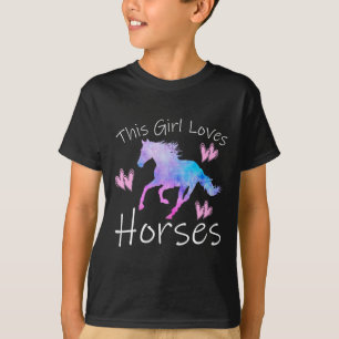 This Girl Loves Horses Horseback Equestrian Riding T-Shirt