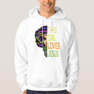 This Girl Loves Jesus African Christian Women Fait Hoodie