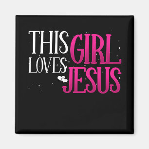 This Girl Loves Jesus Christian Women Faith Magnet