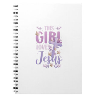This Girl Loves Jesus Cute Christian Girl Jesus  Notebook