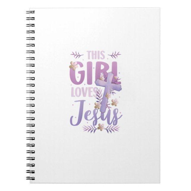 This Girl Loves Jesus Cute Christian Girl Jesus  Notebook (Front)